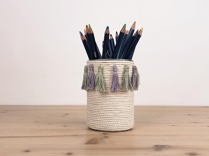 Disney Dumbo Pencil Pot Crayon Holder Handmade Decoupaged Upcycled Coffee Tin 