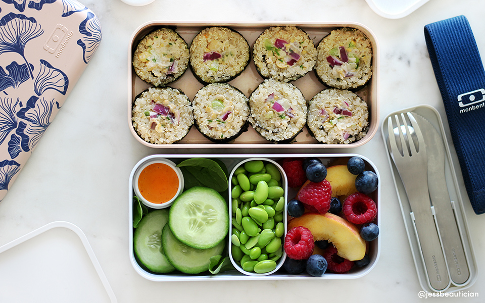 Recette Bento - Smoky Marinated Tempeh Quinoa Salad - Monbento