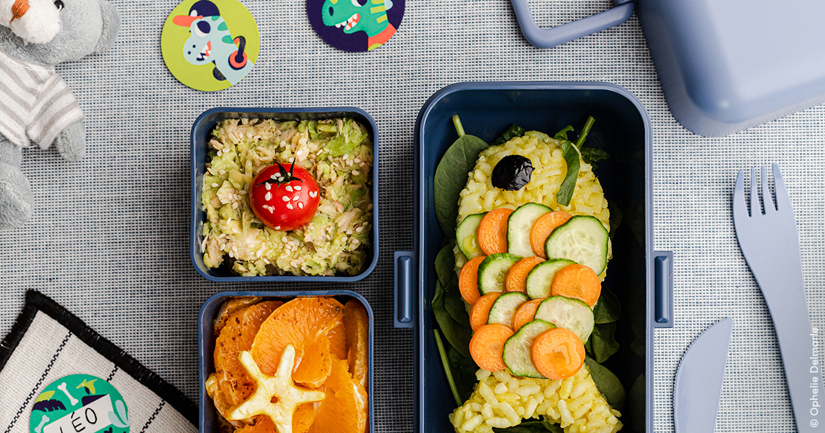 Rice gratin and vegetable scales